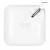 Oltens Lysake umywalka 42,5 cm nablatowa kwadratowa z powłoką SmartClean biała 41808000